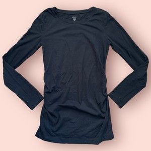 GAP Maternity Longsleeve Crewneck Shirt in Black | Size XSmall